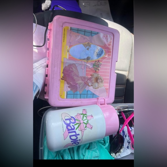 Barbie Other - 1990’s Barbie Pink Lunchbox and Thermos Set